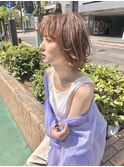 くしゃふわレイヤー カジュアルボブ 伸ばしかけ 小顔
