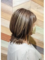 ヘアートゥリース(hair trees)&nbsp;外ハネボブ×外国人風カラー