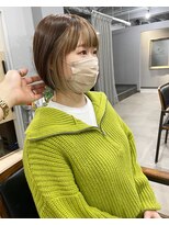 カミエ(kamie)&nbsp;＊ミニボブ インナーカラー 小顔シルエット 丸み 三宮美容室