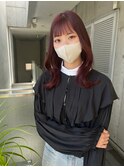 韓国　赤髪　カシス　特集　ロング　ミディアム　名古屋