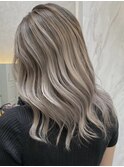 ダブルカラーベージュカラーケアブリーチカラーバレイヤージュ