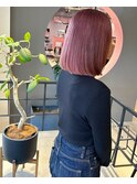 pink color× breach×切りっぱなしBob