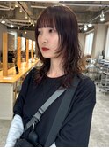ロングウルフ　レイヤーカット　暖色カラー【鹿児島中央】