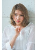 アッシュ小顔前下がり切りっぱなしボブ☆【錦糸町 錦糸町北口】