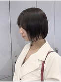 ナチュラルで柔らかい仕上がり♪酸性ストレート小顔ボブワンレン