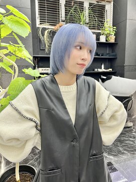 チュダック(ChuDuck) 韓国風《ペールブルー》ハイトーン/ケアブリーチ/ダブルカラー