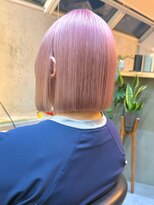 ロンド 表参道店(Lond)&nbsp;【Lond表参道yui】ホワイトピンク×切りっぱなしボブ