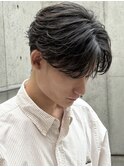 フェザーショートパーマ/メンズ/刈り上げ/眉毛/ツイスト