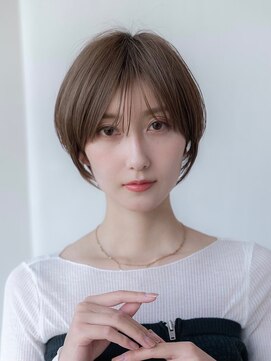 大人かわいい前髪イメチェンシースルーバングマッシュショート
