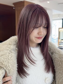 ロンドアンメゾン 原宿(Lond un Maison.) ミディアムレイヤーカット/レイヤー/顔周り/韓国/髪質改善/原宿