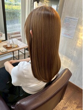 コルテ 倉敷西坂店(CoRte.) 美髪/ミディアムストレート/マロンブラウン/ハニーベージュ/艶髪