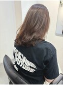 【お客様スタイル】パープルを加えたシナモンベージュカラー