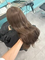 ノー バイ イオエ 西梅田(no. by ioe)&nbsp;ブリーチなしカラー/髪質改善/ミルクティーベージュ/小顔へア