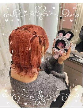 リアン(lien) 髪の毛リボンハーフツイン