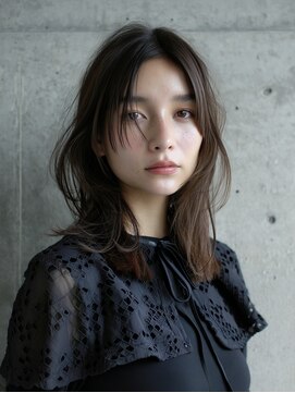 アンドレイ 表参道(andrey) 黒髪カタログ/クラゲヘアー/オリーブグレー/表参道