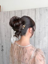 ヘアーリゾートノーブル(Hair Resort Noble) 【結婚式お呼ばれふわふわお団子アレンジ】ヘアセット/姫路