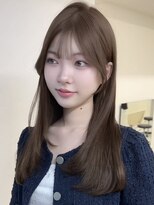 アイトーキョーエス 渋谷(AI TOKYO S)&nbsp;レイヤーヘーゼルベージュブリーチなしダブルカラー透明感前髪