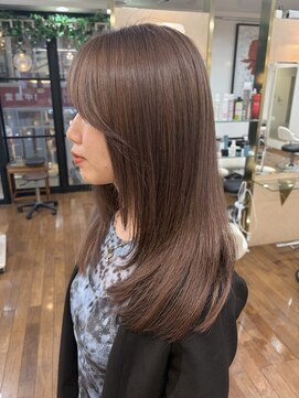モア 下通店(MORE) Silky Beige/やわらかベージュ/ブリーチなしのダブルカラー