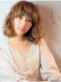 【La na】ホイップガリーWAVE☆プラチナベージュ