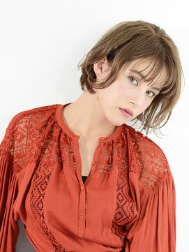 アース 浦添店(HAIR & MAKE EARTH)　 視線独り占め♪セミウェットなこなれ大人ボブ【EARTH浦添店】