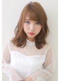 小顔ナチュラルふんわりセミロング