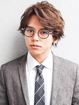 好感度アップ　ビジネス　ウルフヘア ミディアム　スーツ　30代