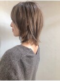 マッシュボブウルフ_くびれヘアアプリコットオレンジ
