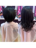 エクステ市場×ノブ 横浜関内店(NOB) 〈NOBエクステ市場〉前髪エクステショートボブからセミロング