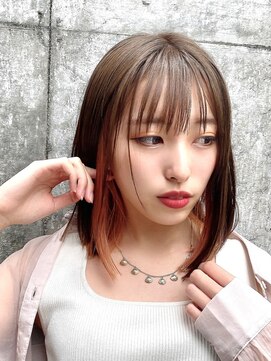 ブルーダー(Bruder) ピンクカラー　インナーカラー　デザインカラー　ハイトーン