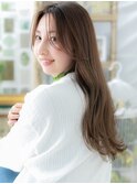 斜めバング大人かわいい小顔ウェーブ巻きa川口20代30代40代