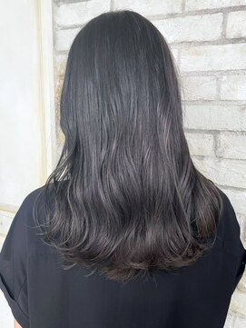 アイティーバイアルバム 八王子店(IT by ALBUM) ラベンダーグレージュロング_外ハネボブ_ba396541