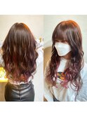 #プルエクステ #ダイヤモンド毛質#茶髪ロング#韓国#ハイライト