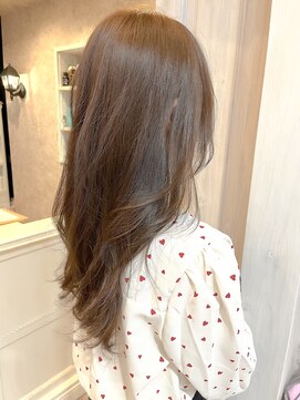 キャアリー(Caary) 福山市美容室Caary人気くすみブラウンロングレイヤー