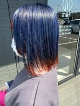 メルバイレガロ 水戸(mer by REGALO) ネイビーブルー/裾カラーオレンジ