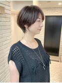 ショートヘア/ボブ/可愛い丸み/簡単スタイリング/20代30代