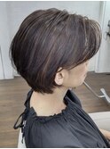 宇都宮ショートボブマッシュボブ白髪ぼかしショートカット30代