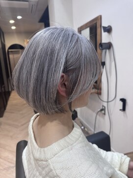 ハーツ(Heart's) ショートボブ　白髪ぼかし　３０代４０代５０代６０代