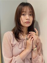 トリッカ 銀座(tricca)&nbsp;ミディアムレイヤー/顔まわりレイヤー/レイヤーカット/ブラウン