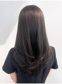 ロング顔周りレイヤー大人ガーリー 似合わせカット_ba574851