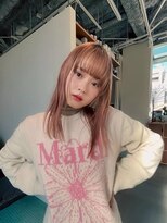 エルム 原宿 表参道(yelm) 【ピンクベージュ×ミディアム】#ダブカラー#ケアブリーチ