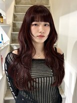 ヨーク(YOKE) 【YOKE】レイヤーシャギーカットワインレッドブリーチなし顔周り