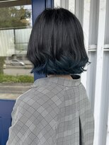 ヘアーサロン ビー(hair salon b.)&nbsp;くびれボブ/エンズカラー/ポイントカラー/ブルー