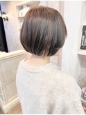福山Caaryナチュラルふんわり丸みショートボブ髪質改善艶髪ボブ