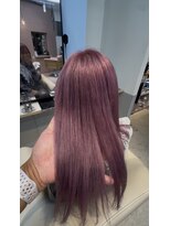 ヘアサロン カンパニュール(hair salon Campanule) ツヤ感溢れるピンクカラー