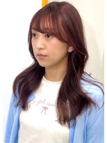 ヘアーサロンアンク(hair salon anc)&nbsp;レッドブラウンくびれ巻き