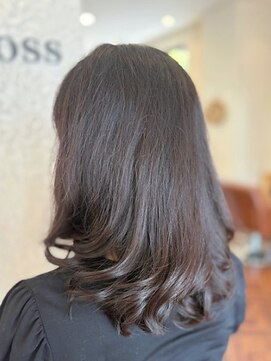 クロス(CROSS) 白髪染め/大人可愛い巻髪仕上げ/40代50代/ミセスヘア
