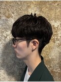 ナチュラルなシャドウパーマ×マッシュ
