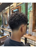スパイキーショート　テーパーフェード