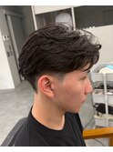 【NOWAY】フェザーショートセンターパートフェザーパーマ