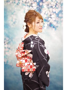 サロンド クラフト(salon de craft) 【お着物レンタル】小江戸川越お散歩の編み込みシニヨンスタイル